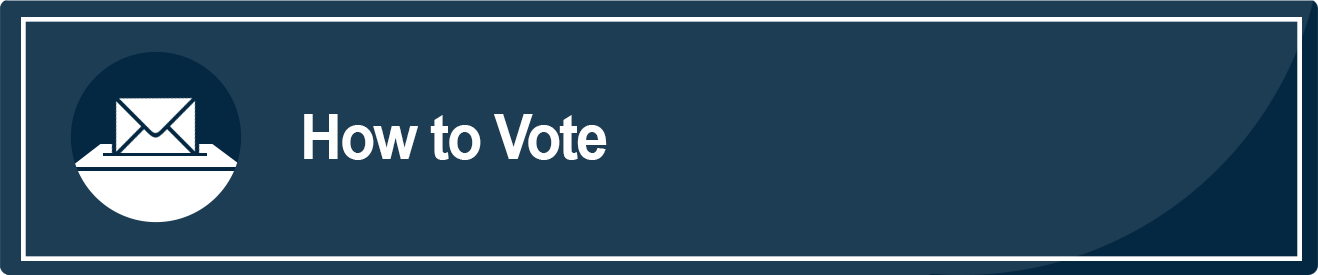 This is an image of a blue rectangle with the words How to Vote in white. This image takes the user to a webpage with voting options in Sacramento County.